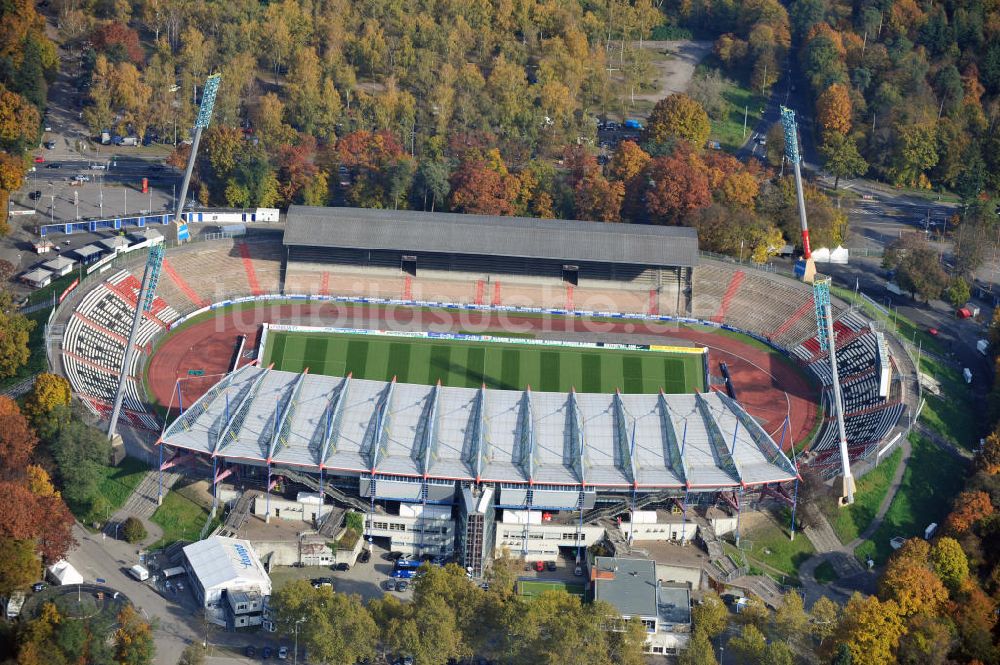 Karlsruhe von oben - Wildparkstadion Karlsruhe