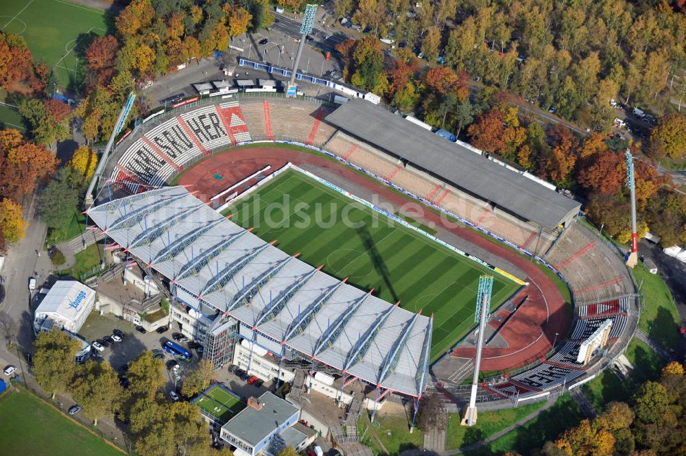 Karlsruhe aus der Vogelperspektive: Wildparkstadion Karlsruhe