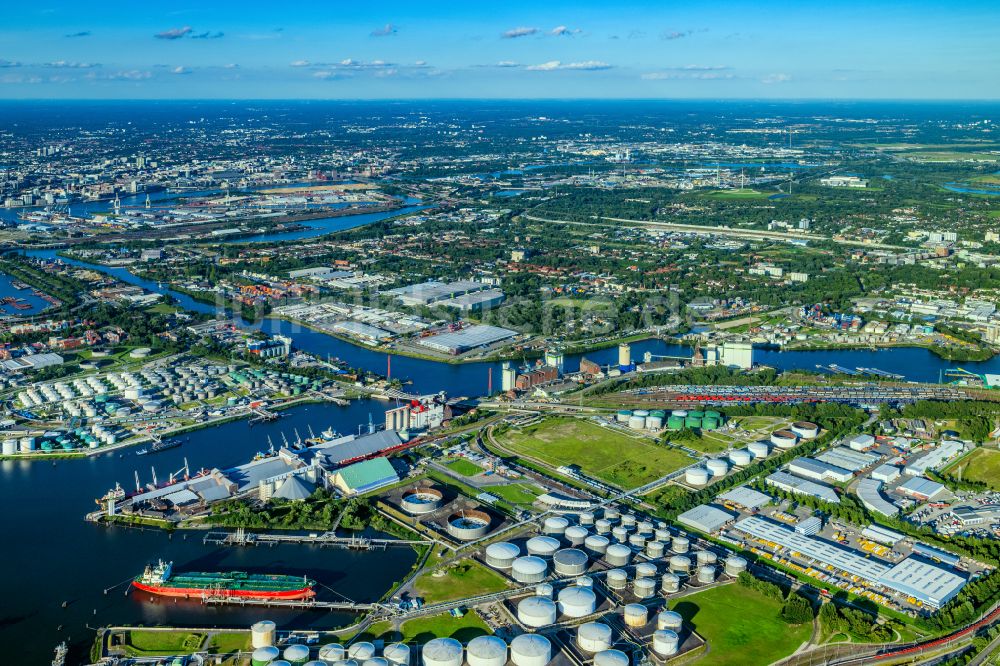 Hamburg von oben - Wilhelmsburg Industrie und Wohngebiet Reiherstieg in Hamburg, Deutschland