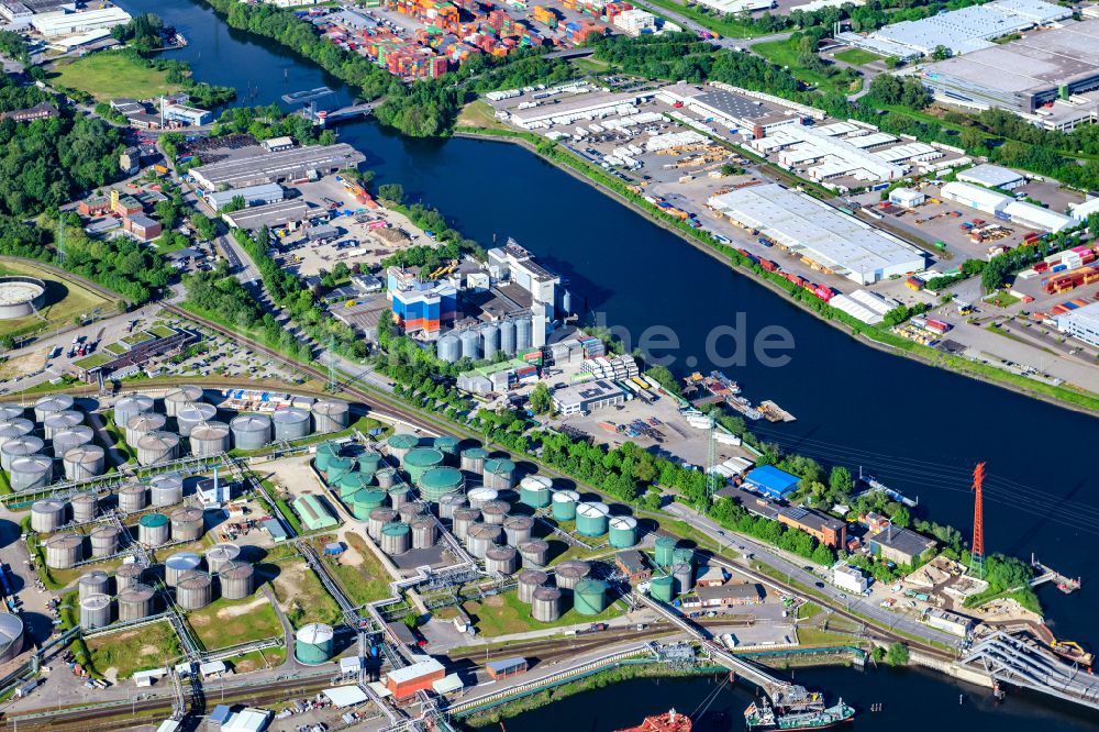 Luftbild Hamburg - Wilhelmsburg Industrie und Wohngebiet Reiherstieg in Hamburg, Deutschland