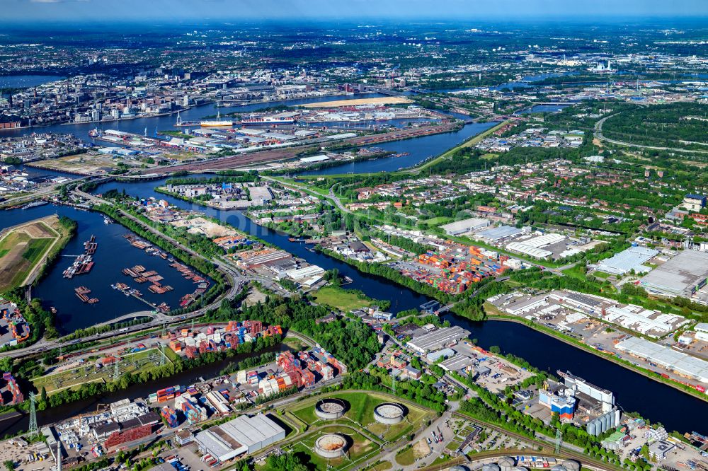 Hamburg von oben - Wilhelmsburg Industrie und Wohngebiet Reiherstieg in Hamburg, Deutschland