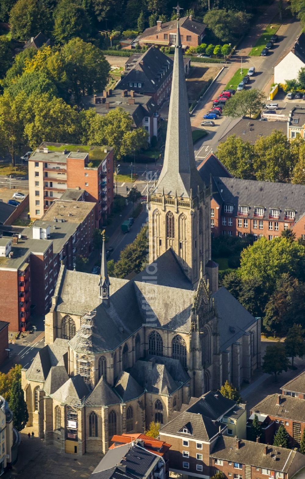 Luftbild Wesel - Willibrordi- Dom in Wesel im Bundesland Nordrhein-Westfalen