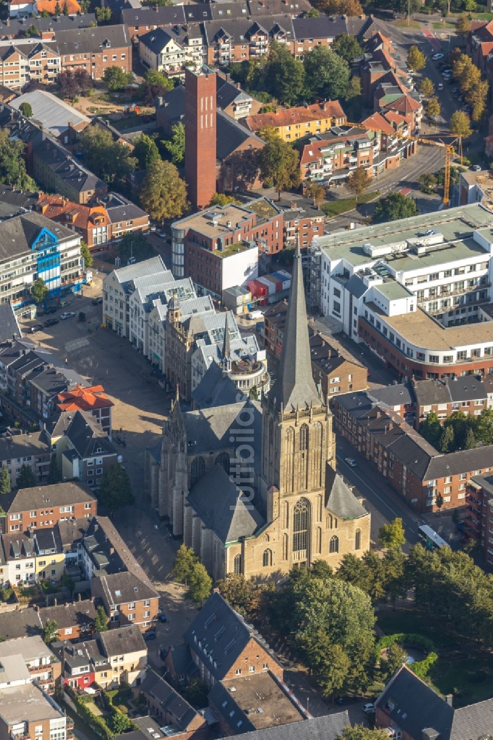 Wesel aus der Vogelperspektive: Willibrordi-Dom in Wesel im Bundesland Nordrhein-Westfalen