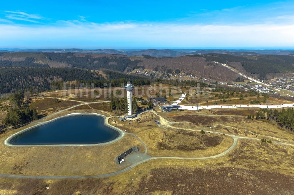 Willingen (Upland) aus der Vogelperspektive: Willinger Hochheideturm in Olsberg im Bundesland Hessen