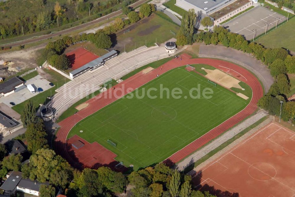 Weimar aus der Vogelperspektive: Wimaria-Stadion