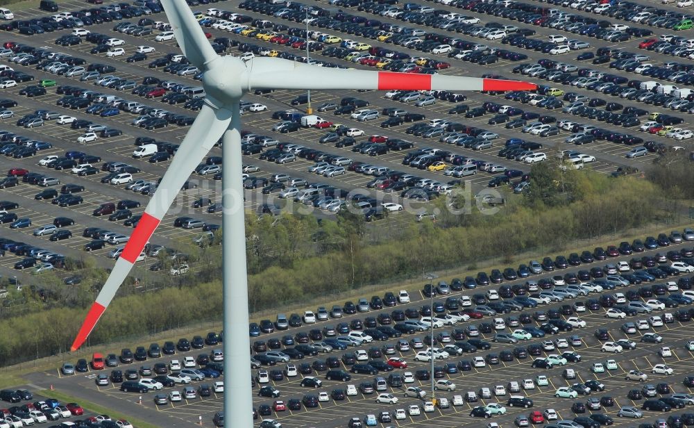 Etzin von oben - Windenergieanlage (WEA) - Windrad- in Etzin im Bundesland Brandenburg