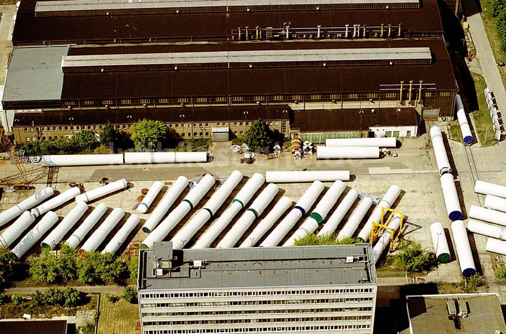 Luftbild Fürstenwalde/ Brandenburg - Windenergieanlagenherstellung in Fürstenwalde in Brandenburg.