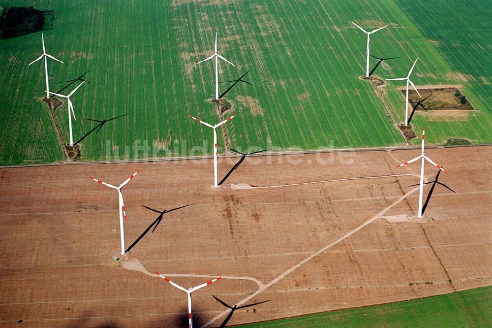 Luftbild Werneuchen (BRB) - Windkraftanlage bei Werneuchen