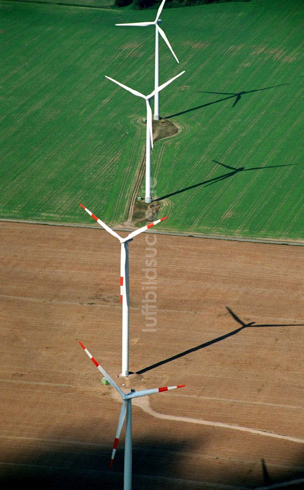 Luftaufnahme Werneuchen (BRB) - Windkraftanlage bei Werneuchen