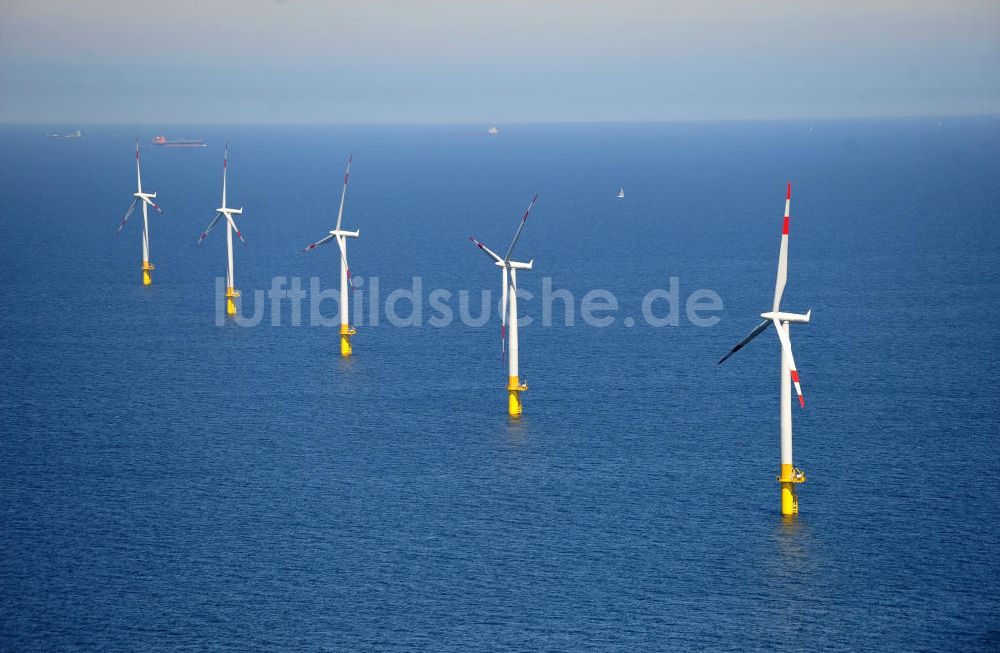 Luftbild Zingst - Windkraftanlage EnBW Baltic 1 in der Ostsee