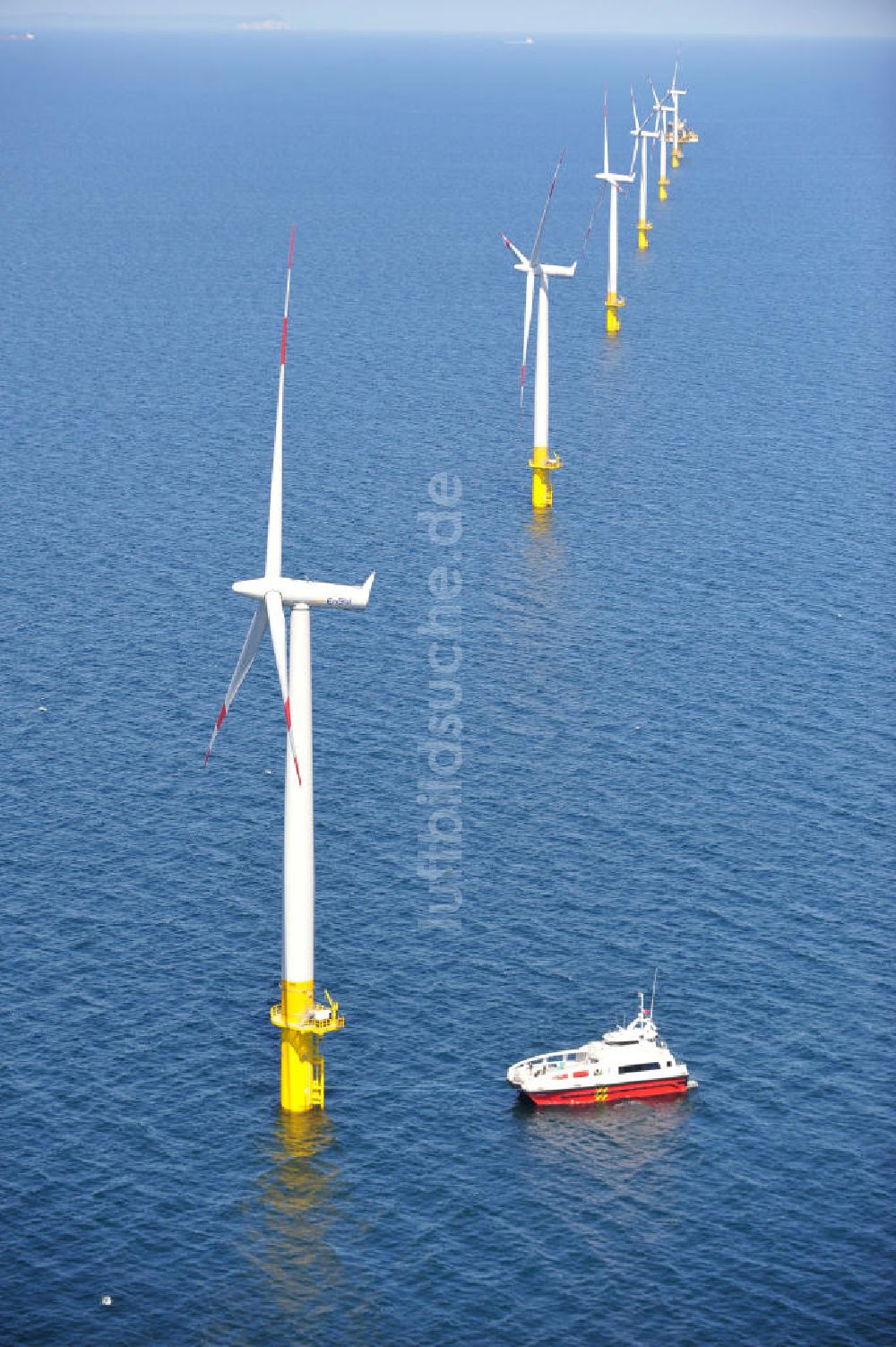 Luftbild Zingst - Windkraftanlage EnBW Baltic 1 in der Ostsee