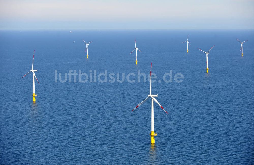 Luftbild Zingst - Windkraftanlage EnBW Baltic 1 in der Ostsee