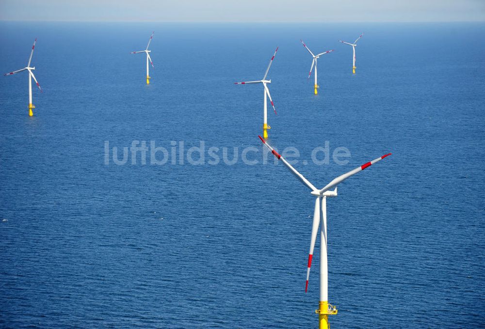 Luftbild Zingst - Windkraftanlage EnBW Baltic 1 in der Ostsee