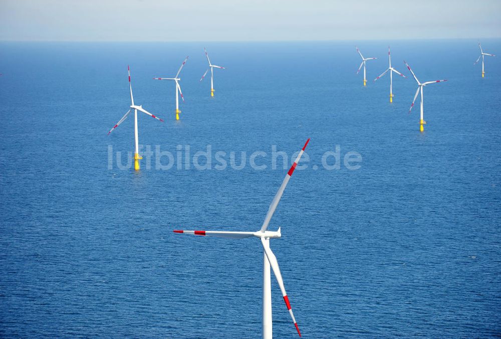 Luftaufnahme Zingst - Windkraftanlage EnBW Baltic 1 in der Ostsee