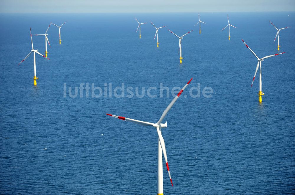 Luftbild Zingst - Windkraftanlage EnBW Baltic 1 in der Ostsee