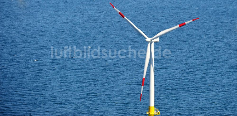 Luftaufnahme Zingst - Windkraftanlage EnBW Baltic 1 in der Ostsee