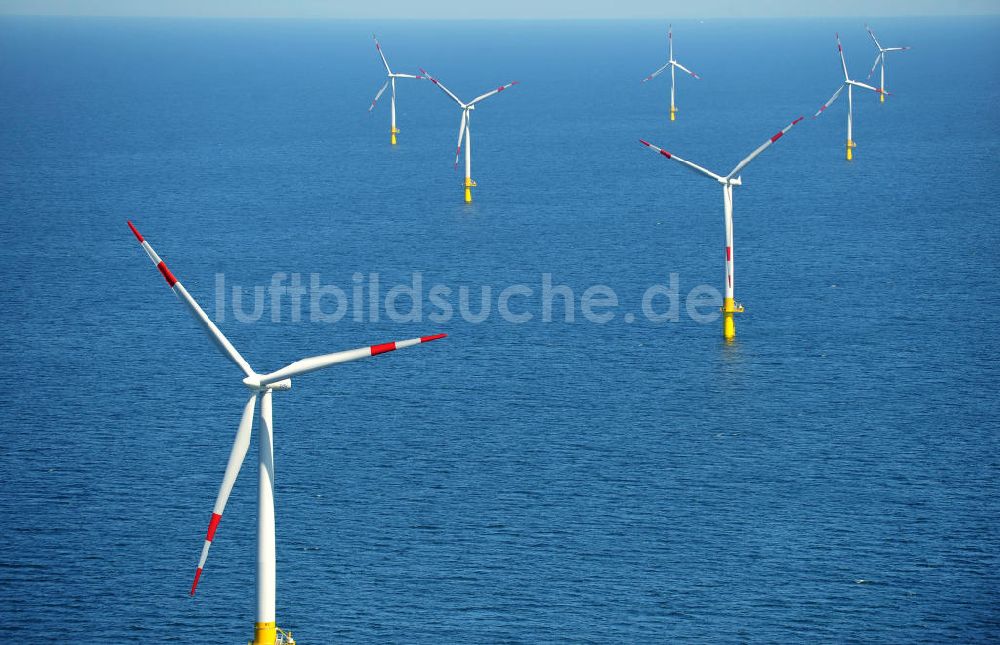 Zingst von oben - Windkraftanlage EnBW Baltic 1 in der Ostsee