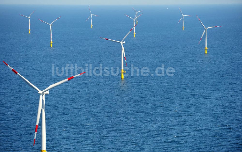 Zingst aus der Vogelperspektive: Windkraftanlage EnBW Baltic 1 in der Ostsee