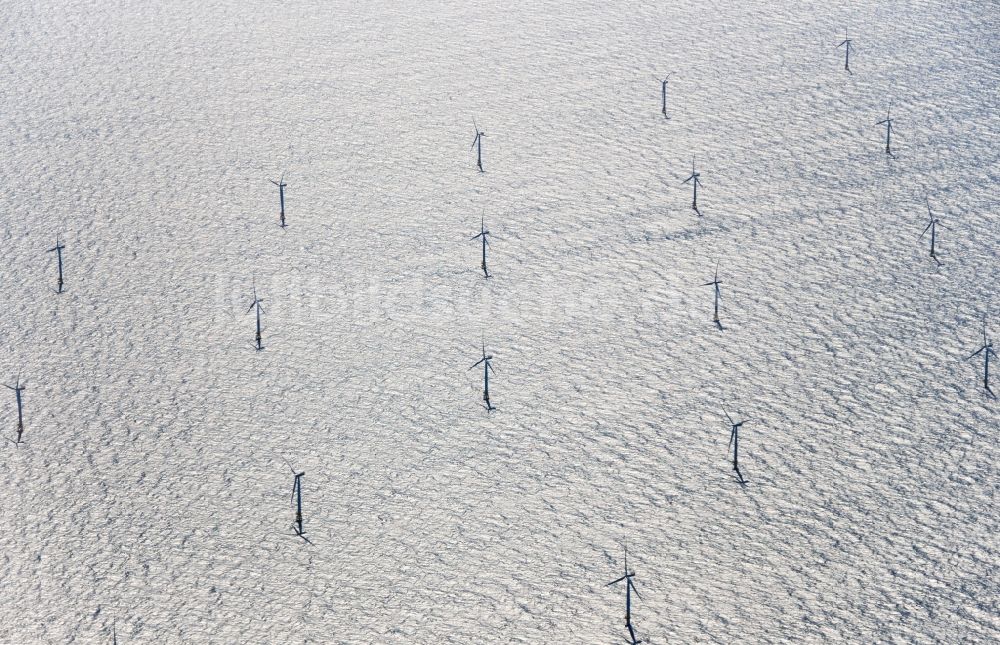 Dranske von oben - Windkraftanlage EnBW Baltic 2 in der Ostsee in Mecklenburg-Vorpommern