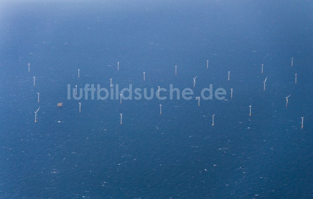 Dranske aus der Vogelperspektive: Windkraftanlage EnBW Baltic 2 in der Ostsee in Mecklenburg-Vorpommern