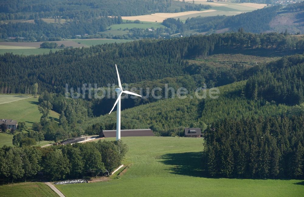 Luftaufnahme Neuenrade - Windkraftanlage in Neuenrade im Bundesland Nordrhein-Westfalen