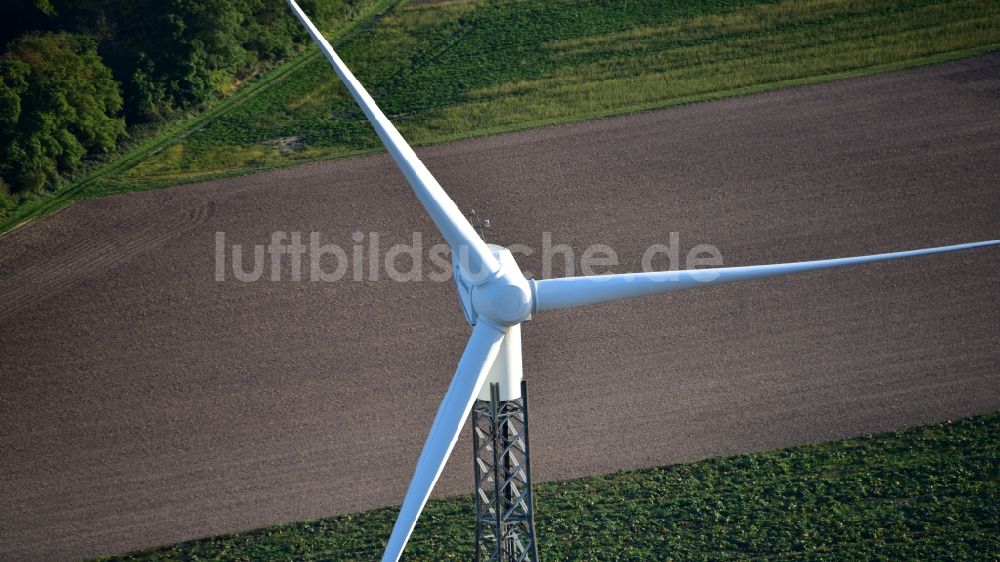 Luftaufnahme Wesseling - Windkraftanlage in Wesseling im Bundesland Nordrhein-Westfalen, Deutschland