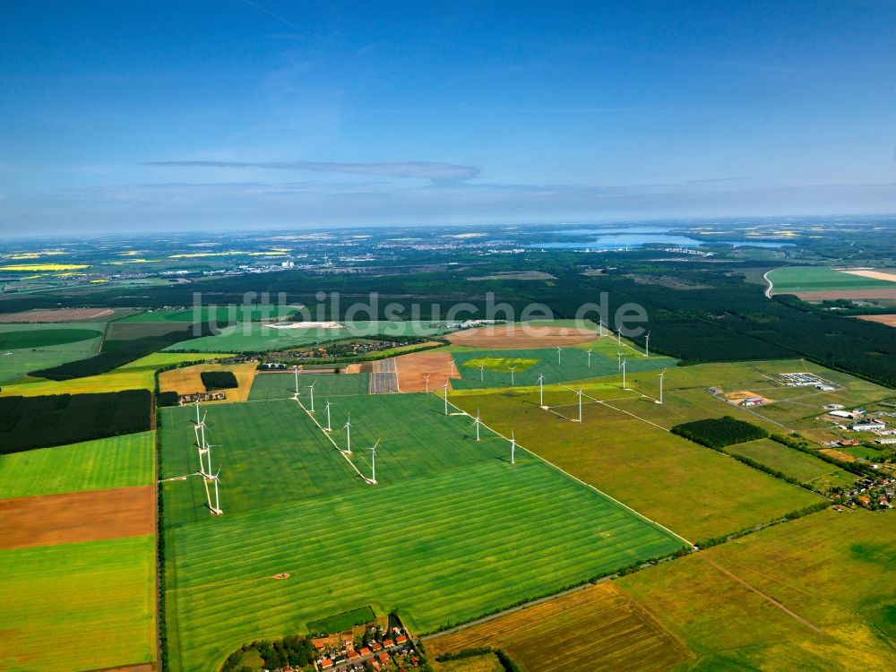 Luftbild Schwerin - Windkrafträder bei Schwerin im Landkreis Nordwestmecklenburg im Bundesland Mecklenburg-Vorpommern