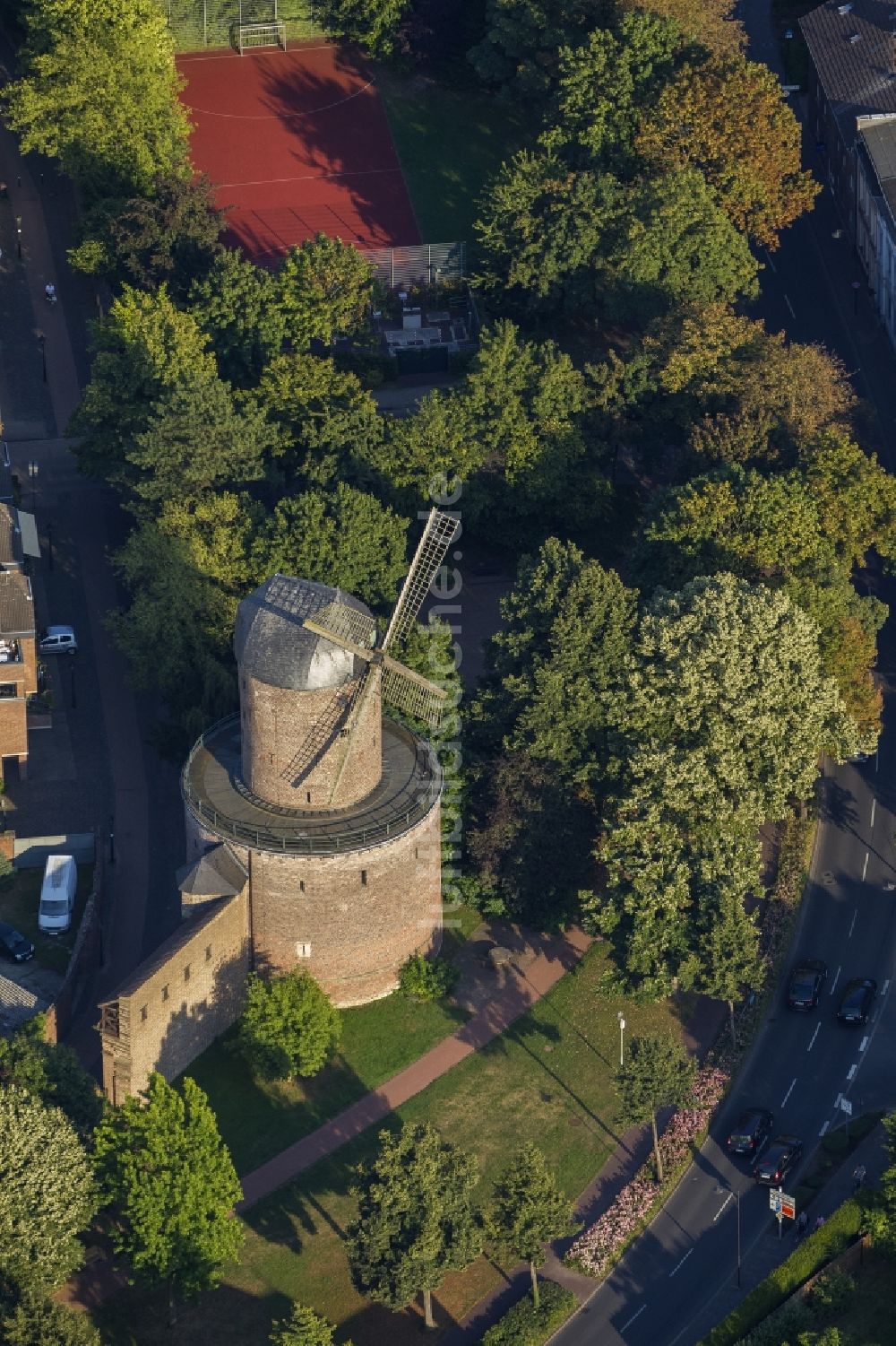 Kempen von oben - Windmühle Kempen in Nordrhein-Westfalen