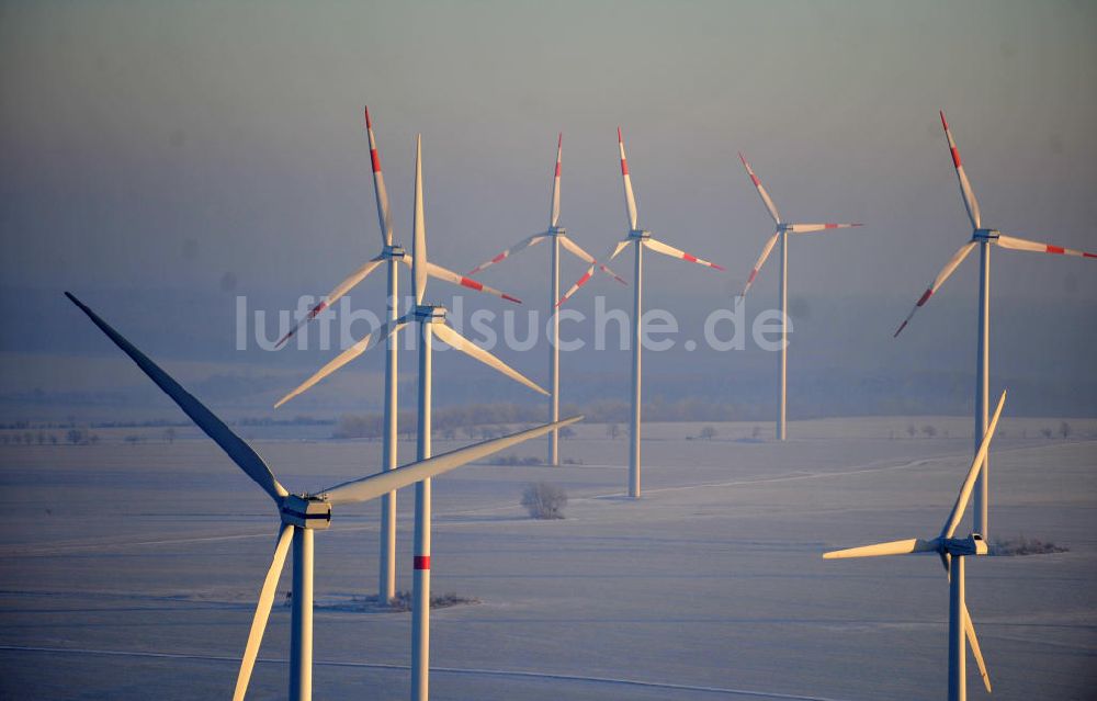 Luftbild Badeleben - Windpark in Badeleben