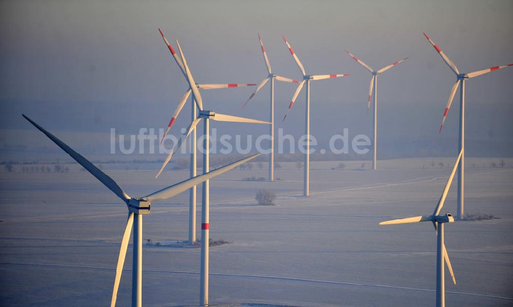 Luftaufnahme Badeleben - Windpark in Badeleben