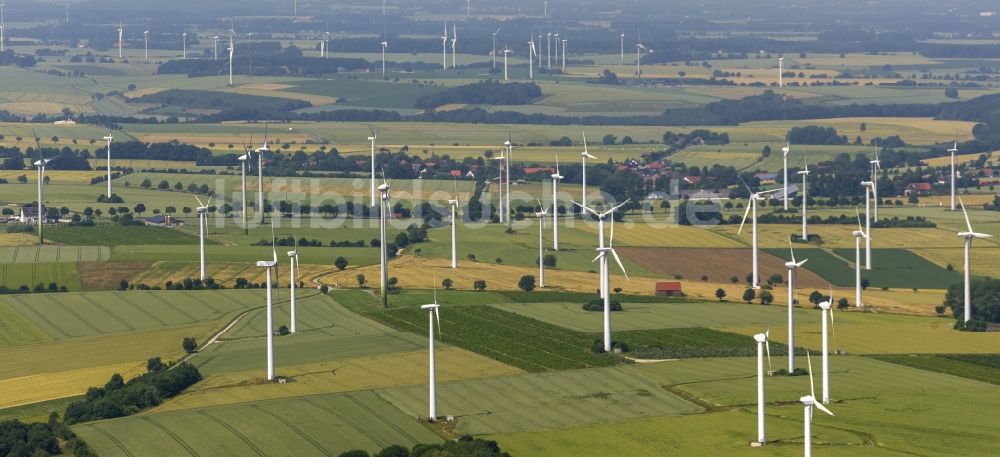 Luftbild Rüthen - Windpark in Rüthen im Bundesland Nordrhein-Westfalen