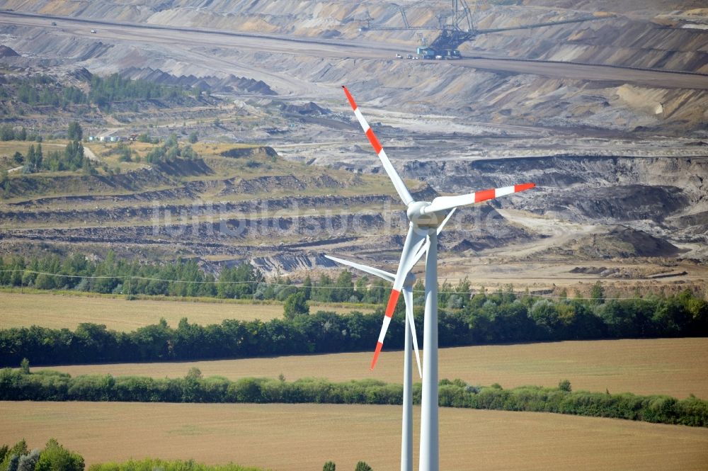 Luftbild Elstertrebnitz - Windräder in Elstertrebnitz im Bundesland Sachsen