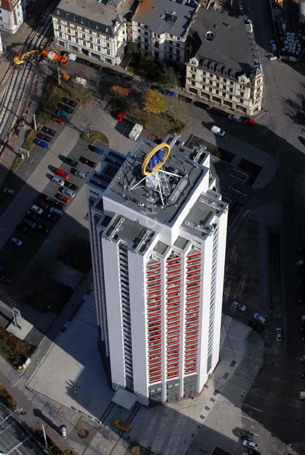 Leipzig aus der Vogelperspektive: Wintergartenhochhaus