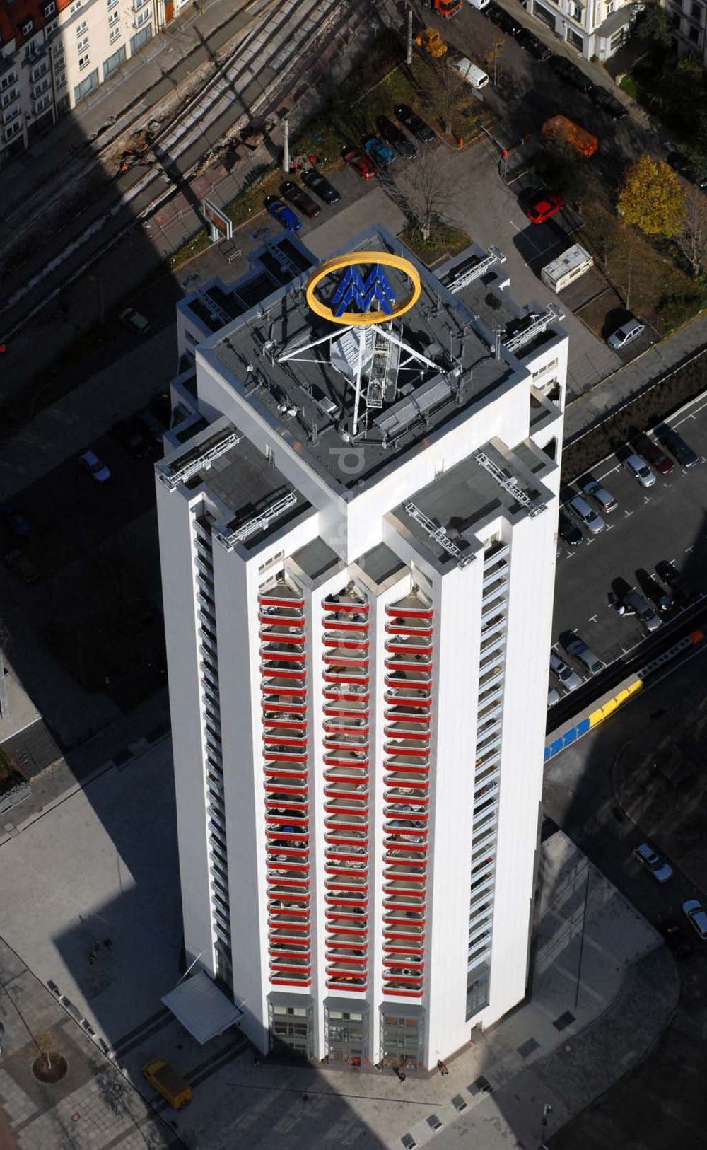 Luftbild Leipzig - Wintergartenhochhaus