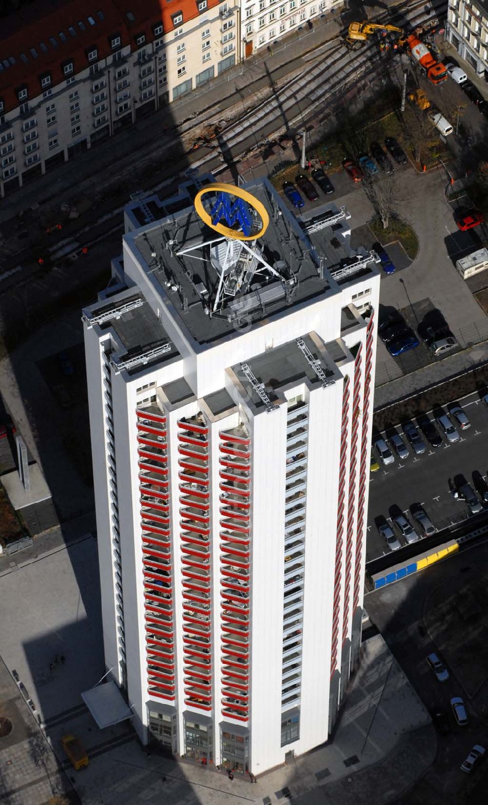 Luftaufnahme Leipzig - Wintergartenhochhaus