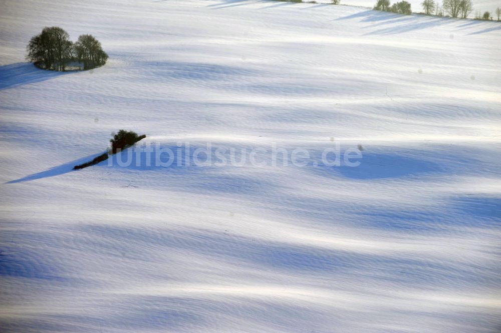 Luftaufnahme Frankenfelde - Winterlandschaft im Bundesland Brandenburg