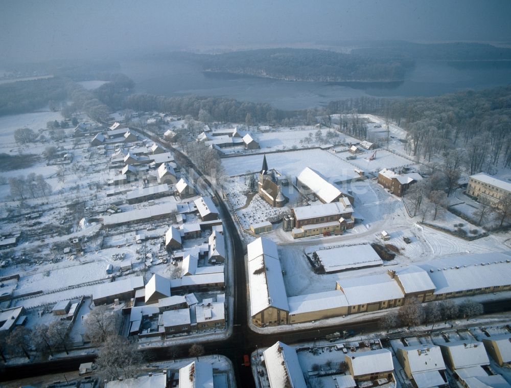 Luftbild Kloster Lehnin - Winterlandschaft in Kloster Lehnin im Bundesland Brandenburg