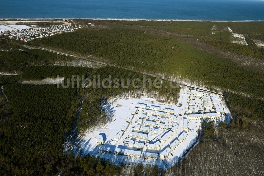 Luftbild Gelbensande - Winterluftbild Ferienwohnungsanlage Küstenwald im Ortsteil Müritz in Gelbensande im Bundesland Mecklenburg-Vorpommern, Deutschland