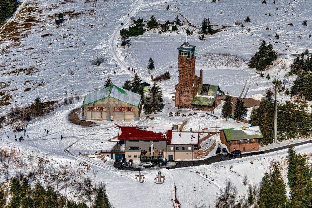 Luftbild Seebach - Winterluftbild Freizeitzentrum Grinde Hütte in Seebach im Bundesland Baden-Württemberg, Deutschland