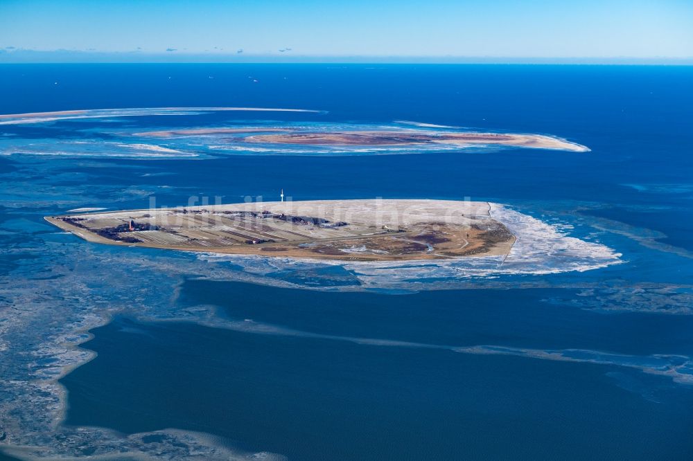 Luftbild Insel Neuwerk - Winterluftbild Küstenbereich der Nordsee - Insel Neuwerk im Bundesland Niedersachsen, Deutschland