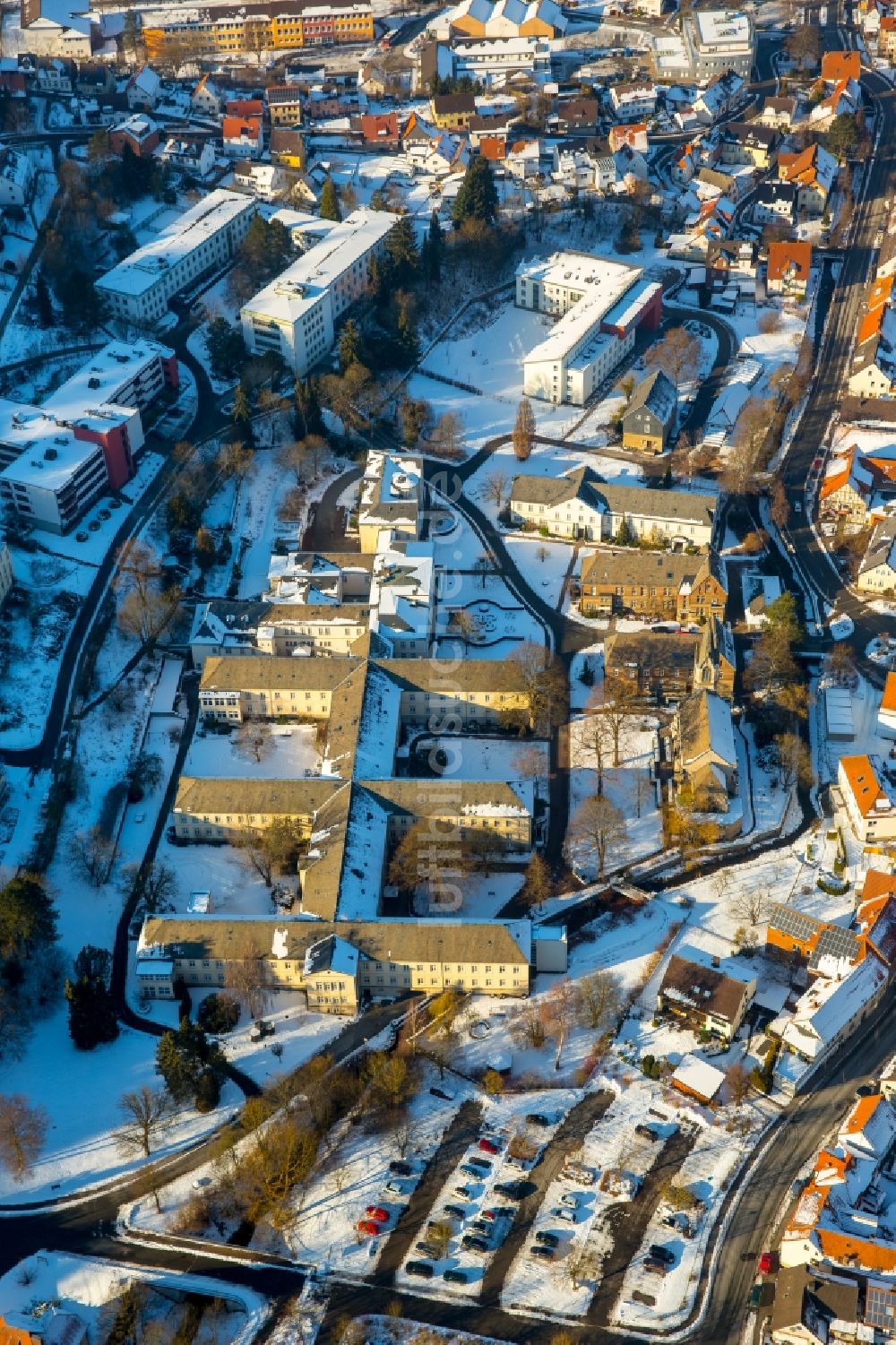 Luftaufnahme Marsberg - Winterluftbild LWL - Wohnverbund in Marsberg im Bundesland Nordrhein-Westfalen