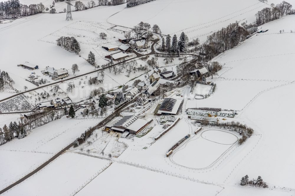 Luftbild Mosebolle - Winterluftbild Ortsansicht in Mosebolle im Bundesland Nordrhein-Westfalen, Deutschland