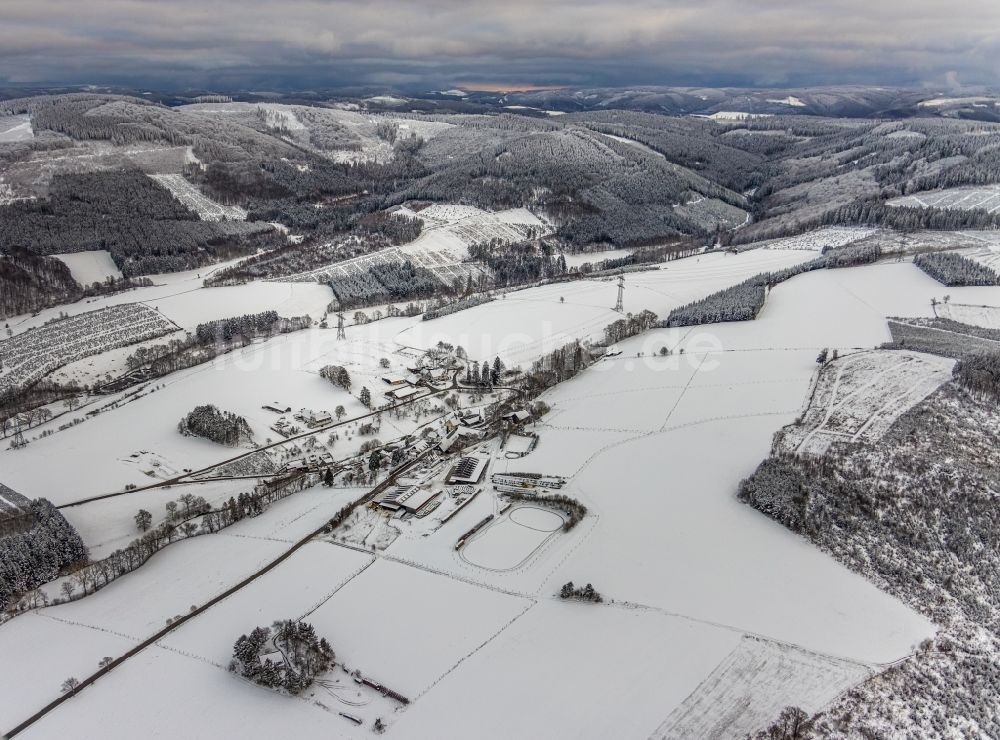 Luftaufnahme Mosebolle - Winterluftbild Ortsansicht in Mosebolle im Bundesland Nordrhein-Westfalen, Deutschland