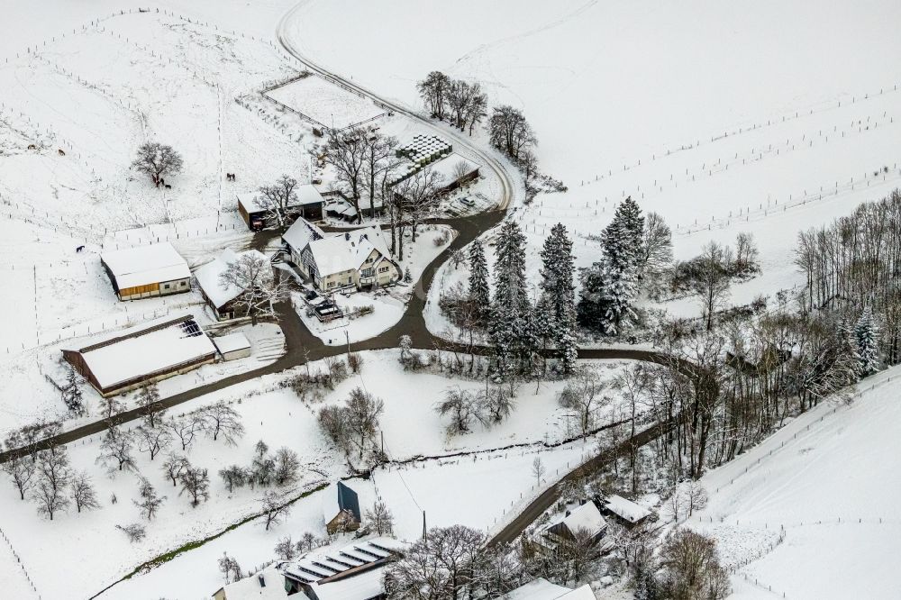 Luftbild Mosebolle - Winterluftbild Ortsansicht in Mosebolle im Bundesland Nordrhein-Westfalen, Deutschland