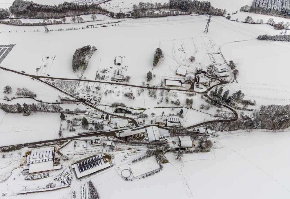 Luftaufnahme Mosebolle - Winterluftbild Ortsansicht in Mosebolle im Bundesland Nordrhein-Westfalen, Deutschland