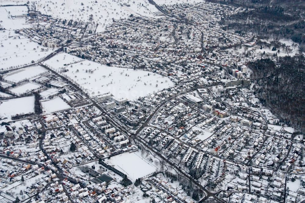 Luftaufnahme Reichenbach - Winterluftbild Ortsansicht in Reichenbach im Bundesland Baden-Württemberg, Deutschland