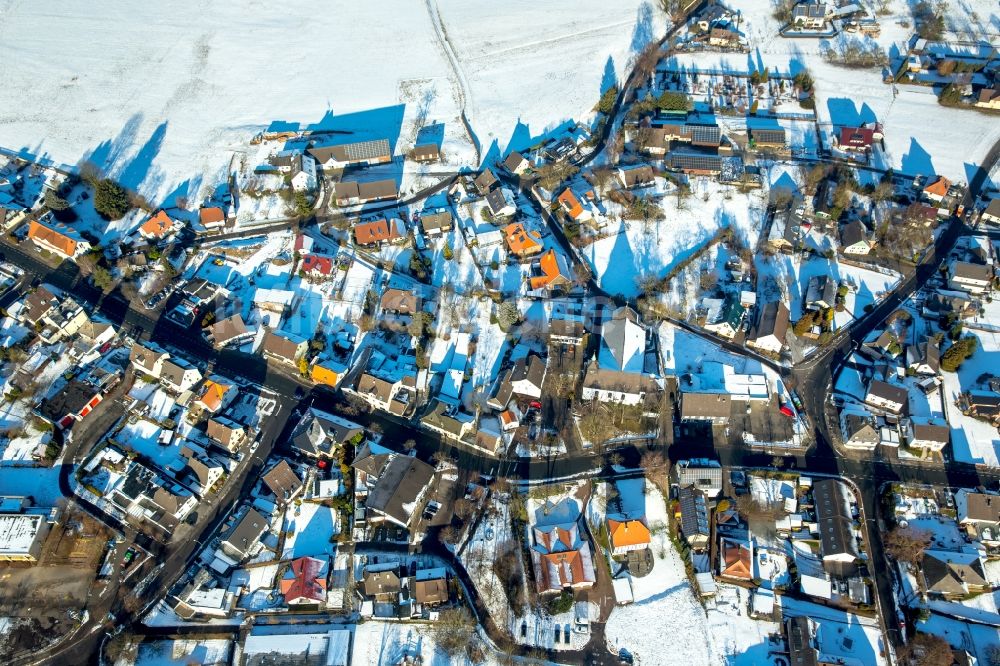 Luftbild Voßwinkel - Winterluftbild Ortsansicht in Voßwinkel im Bundesland Nordrhein-Westfalen