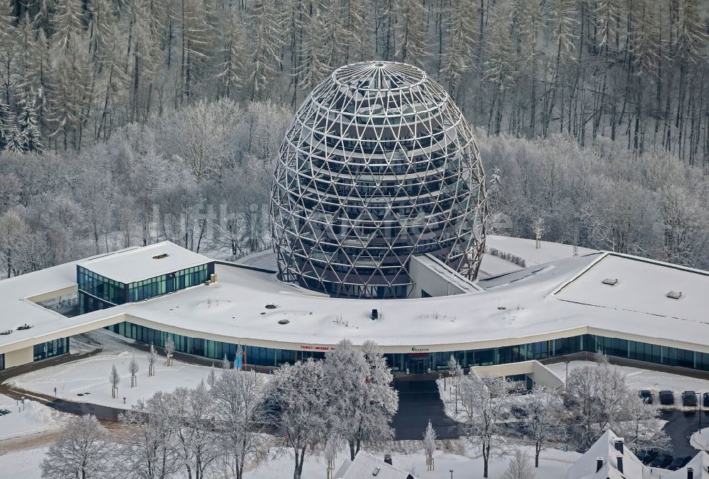 Luftaufnahme Winterberg - Winterluftbild Oversum Vital Resort in Winterberg im Hochsauerland im Bundesland Nordrhein-Westfalen