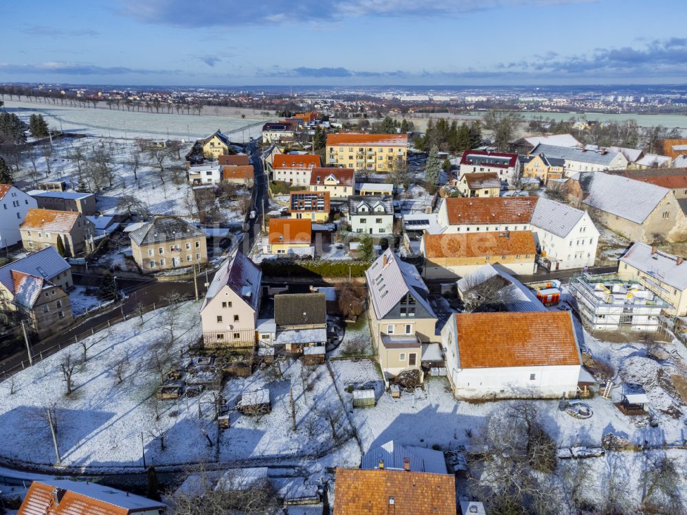 Luftbild Bannewitz - Winterluftbild Rippien im Bundesland Sachsen, Deutschland