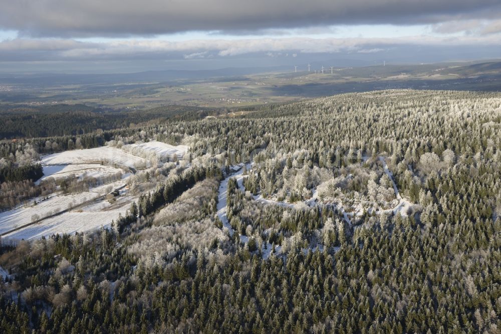 Luftaufnahme Bärnau - Winterluftbild Skilanglaufzentrum Silberhütte in Bärnau im Bundesland Bayern, Deutschland